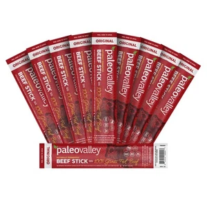 100% Grass Fed Original Beef Sticks - Delicious Gluten Free Beef Snack - High... - Picture 1 of 6