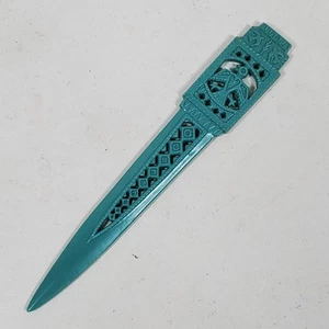 Aprilettera Vintage Teal Tribal Thunderbird Plastica - Foto 1 di 3