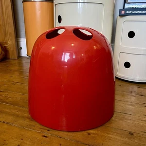 Artemide Dedalo Umbrella Stand In Red- Italian Designer Space Age Plastic Decor - Picture 1 of 9