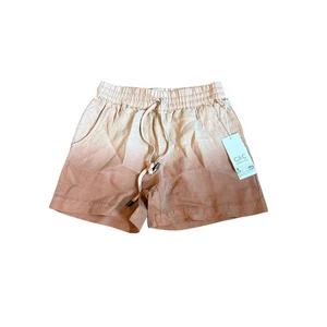 C&C California Womens Ombré Beige Brown Linen Blend Shorts NWT Size XS - Picture 1 of 4
