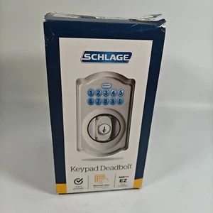 Teclado Camelot Deadbolt Schlage BE365 CAM 619 en níquel satinado - Imagen 1 de 6