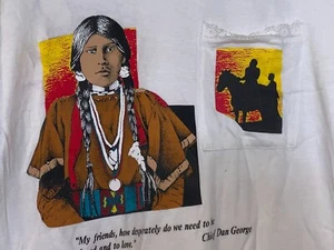 VINTAGE CHIEF DAN GEORGE CAMICIA DONNA GRANDE MADE IN USA - Foto 1 di 9