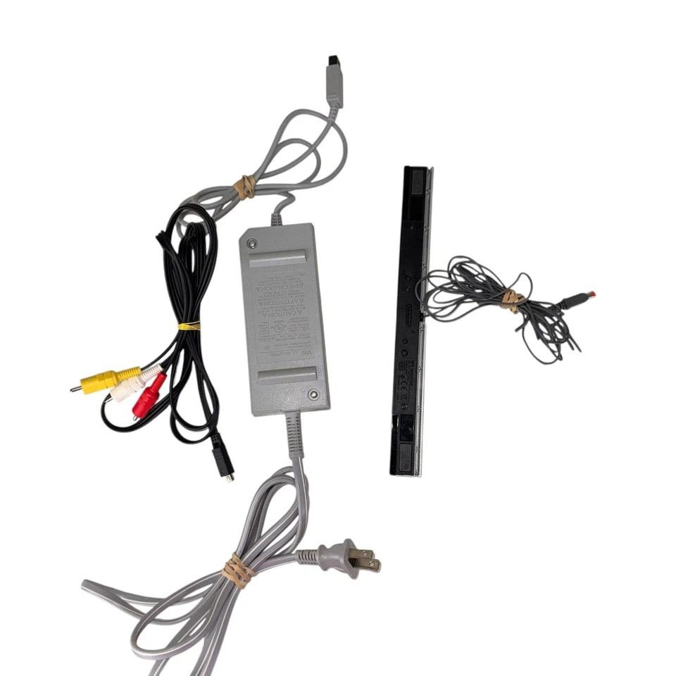  Nintendo Brand Wii Power Cord, AV Cable, Sensor bar Bundle - Image 1 of 2