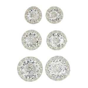 Juego de aretes Martini de 100 facetas de plata de ley absoluta de 16,40 quilates con - Imagen 1 de 1