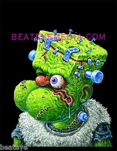 XNO-STICKER-FRANKENSTEIN,HORROR,MONSTER,TATTOO,COMIX,COMICS,KARLOFF,JUXTAPOZ - Picture 1 of 1