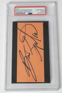 BRUCE SPRINGSTEEN Signed Autograph Auto 3x5 Index Card Cut Slab PSA JSA - Picture 1 of 7