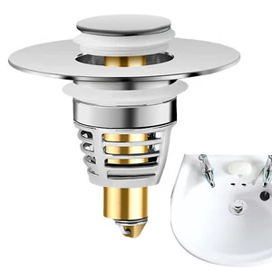 Universal Bathroom Sink Stopper Bathroom Sink Drain Stopper Pop up - Picture 1 of 8