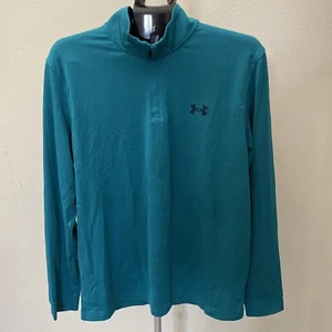 UNDER ARMOUR LIGHTWEIGHT 1/4 ZIP Golf Jacket TURQUOISE - Picture 1 of 7