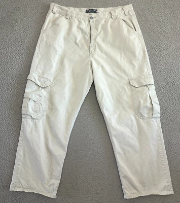 Vintage Levis Silvertab Pants Mens 40X32 Beige Baggy Wide Leg Cargo Skater Y2K - Image 1 of 4