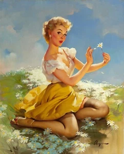 NEW Gil Elvgren Spring Pin Up Girl Poster Art Print Canvas Free Shipping AU - Picture 1 of 4