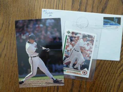 CAL RIPKEN JR 1993 Team Issued 3x5 Postcard Photo BALTIMORE ORIOLES Fan Letter Cover