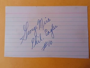 George Mira Signed Index Card - Eagles, 49ers, Dolphins, Miami - Picture 1 of 1