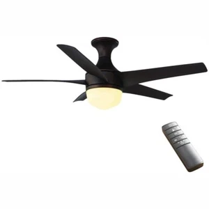 Home Decorators Collect. Tuxford 44" LED Indoor Mediterranean Bronze Ceiling Fan - Picture 1 of 3