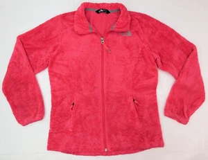 The North Face Sherpa Fuzzy Fleece Jacket, Girls LRG, Hot Pink Full Zip - Picture 1 of 11