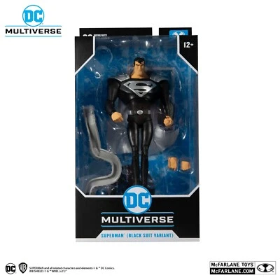 McFarlane Toys 7" DC Multiverse Animated Superman (Black Suit) Action Figure - Image 1 of 4