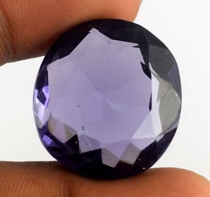 Brazilian Violet Amethyst Oval 41.40 Ct/24 mm Loose Gemstone Certified B88751 - Picture 1 of 6