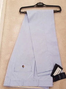 38" Waist Blue/White Cotton Summer CHINO STYLE Trousers PAL ZILERI - NWT £295 - Picture 1 of 6