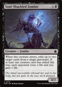 4x NM Foil Soul-Shackled Zombie, MTG, Foundations, Magic, 70 (x4, Playset) - Picture 1 of 1