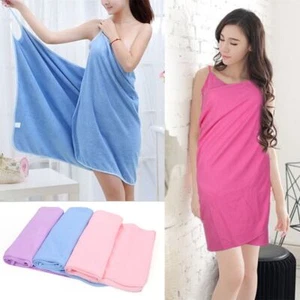 NEW Women's Bath Towel Dresses Towel Wrap Dress Microfiber Towel Sauna Towel - Picture 1 of 18