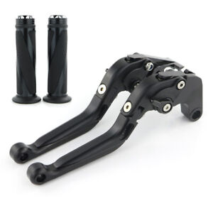 CNC Clutch Brake Levers and Grips Fit For Yamaha MT 09 2016-2017 FZ-09 Black
