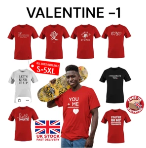 Paar passende T-Shirts Gothic Valentinstag Geschenk T-Shirt Tops Paare BF & GF - Bild 1 von 44