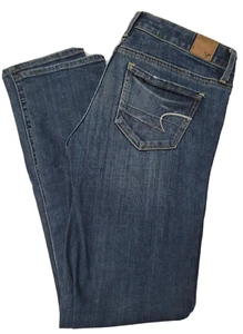 American Eagle Women's Stretch Skinny Jeans Blue Size 4 Short - Picture 1 of 16