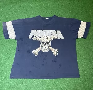 Vintage 90s Pantera RARE PERFECTLY DISTRESSED Band Jersey Mosh Large T Shirt - Picture 1 of 8