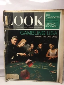 Look Magazine Oct 20, 1964 Norman Rockwell, Gambling Inn The USA Where Law Ends - Bild 1 von 1