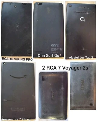 Lot Of 6 Android & Amazon Fire Tablets, All Power On And Charge Cheap Tech AD - Image 1 of 4