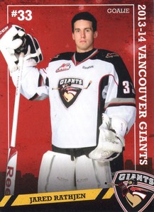 2013/14 Vancouver Giants - JARED RATHJEN (g)
