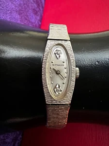 Wittnauer White Gold Filled two diamond Lady’s watch that works perfectly. - Picture 1 of 15