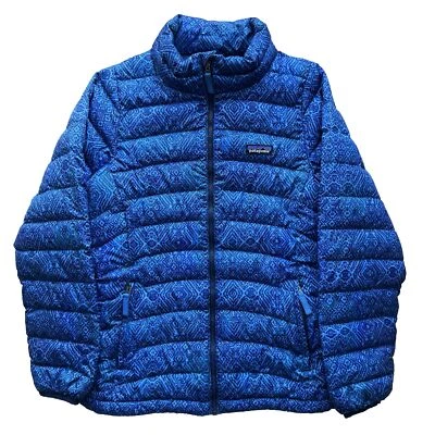 Chaqueta de Plumón Patagonia Juvenil XL Azul Cremallera Completa Aislada Invierno Prendas Exteriores Foto 1 de 4
