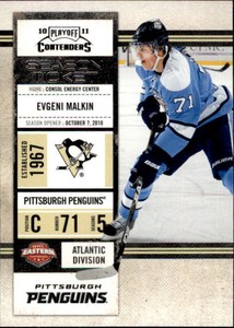2010-11 Playoff Contenders Penguins Hockey Card #35 Evgeni Malkin