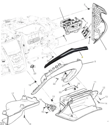 Instrument Panel Trim Sumi Black Tamo Ash 2015-20 Escalade Suburban Tahoe Yukon - Image 1 of 4