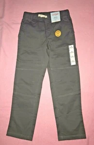 NWT Cat & Jack Boys 8 Pull On Gray Pants Drawcords Straight Leg Reinforced Knee  - Picture 1 of 6