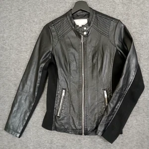 Valerie Stevens Kunstleder Small Jacke Full Zip Damen Stretch Moto - Bild 1 von 16
