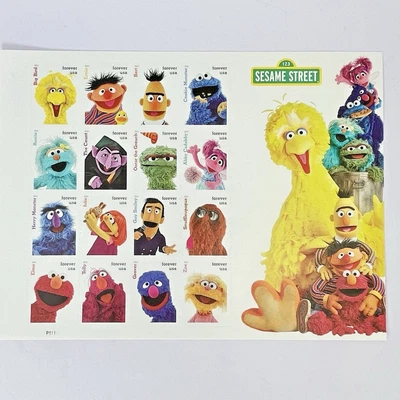 Mint US Sesame Street Pane of 16 Forever Stamps Scott# 5394 (MNH) - Image 1 of 4