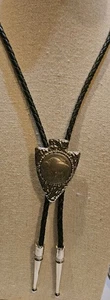 Vintage Southwestern Jewelry Arrowhead Buffalo Coin BOLO Tie - Picture 1 of 3