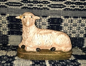 Große Urharz Reproduktion von Kreidegeschirr Lamm - Bild 1 von 9