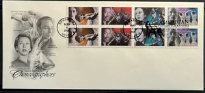 3840-43a ArtCraft AMERICAN CHOREOGRAPHERS Block of 8 on single FDC PERFECT - Picture 1 of 1