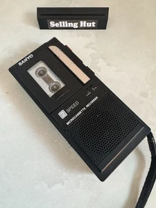 Sanyo Microcassette Recorder M5440 Black 2 Speed - Picture 1 of 6