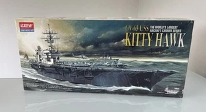 Academy BA061 CV-63 USS Kitty Hawk Aircraft Carrier Open Box Ship Kit 1/800 - Picture 1 of 9