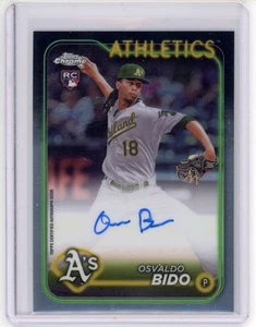 Tarjeta de novato 2024 Topps cromada Osvaldo Bido automática #RA-OBI Oakland Athletics - Imagen 1 de 2