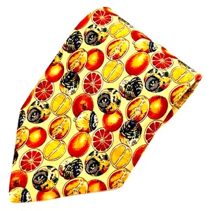 Kieselstein-Cord Tie Multicolor Citrus Fruits AOP Unique Eye Catching Cool ITALY - Picture 1 of 24
