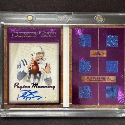 2025 Leaf 集换卡 - Peyton Manning 自动/补丁 - 旋转码 6/10 — 第 1/3 张图片