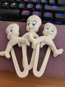 KFC TOY RARE CASPER THE FRIENDLY GHOST BOOKMARK FIGURES 1995  X 3 - Picture 1 of 4