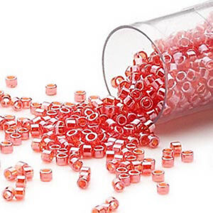 1200 Miyuki Delica # 11 Glass Seed Beads 11/0 Transparent Colors 7.2 Grams   