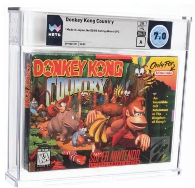 Donkey Kong Country SNES 1994 NTSC 7.0 A Sealed VGA WATA  Graded - Image 1 of 2