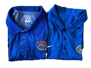 Florida Gators Nike Champion Polo Shirts Lot of 2 Men's 2XL Blue - Picture 1 of 12