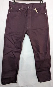 Levi's 501 Straight Leg Shrink To Fit 32X30 Button Fly Jeans Purple Men's - Picture 1 of 16